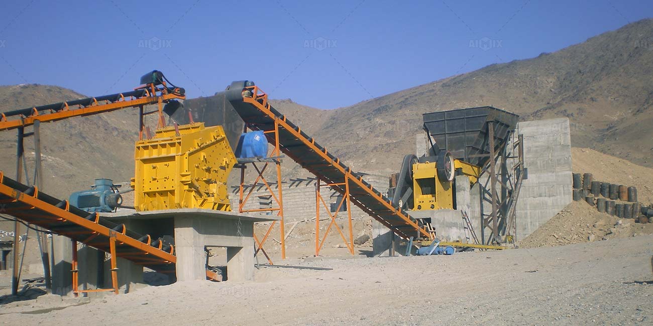 On-site stationary stone crusher plant
