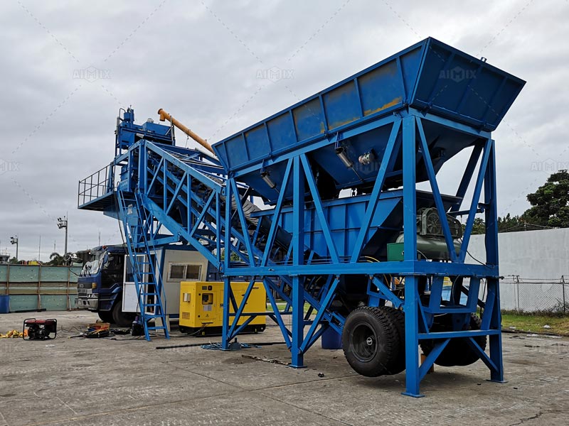 Mobile Concrete Mixing Plant for Construction Building