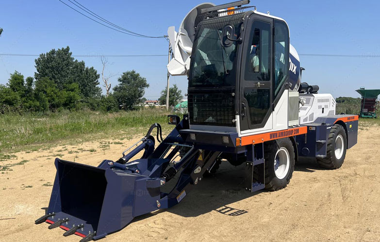 Self-Loading Concrete Mixer for Small Scale Concrete Production